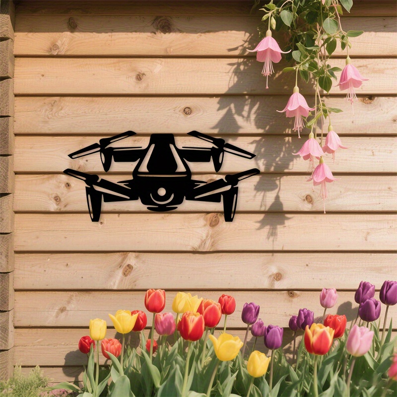 Drone Silhouette Metal Wall Ar - Tech Office Wall Art incelemesi ve fiyatı