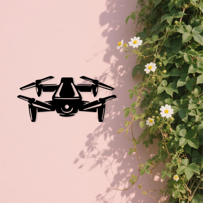 Drone Silhouette Metal Wall Ar - Tech Office Wall Art incelemesi ve fiyatı