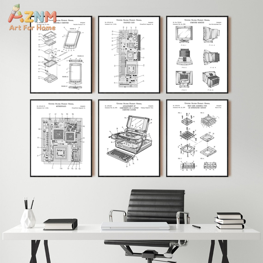 AZNM Computer Motherboard Pate - Tech Office Wall Art incelemesi ve fiyatı