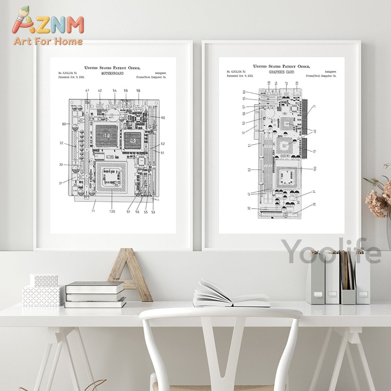 AZNM Computer Motherboard Pate - Tech Office Wall Art incelemesi ve fiyatı