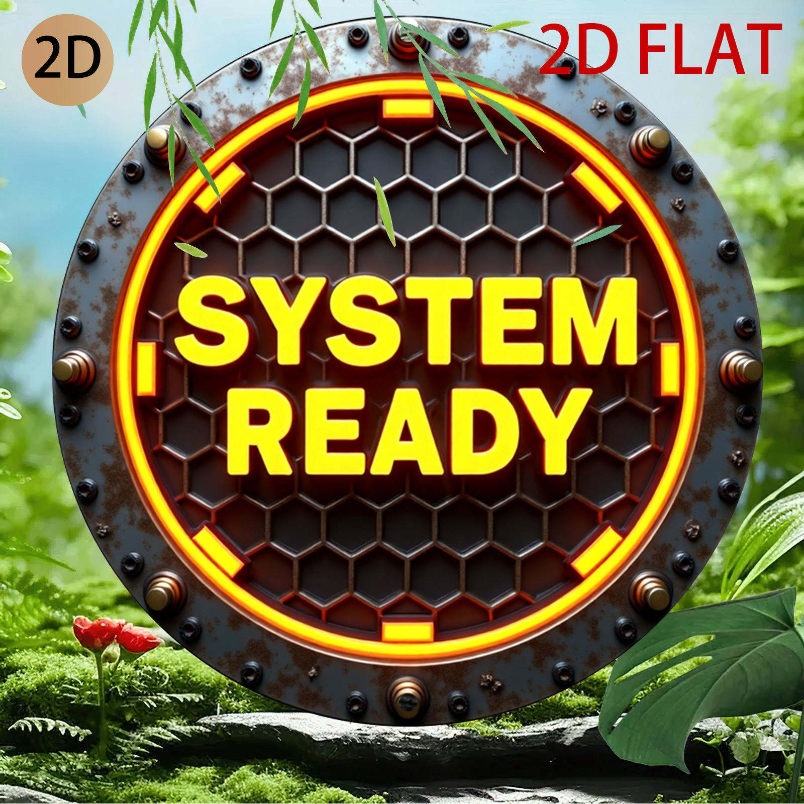 2D Flat, 2d Flat Circular Indu - Tech Office Wall Art incelemesi ve fiyatı